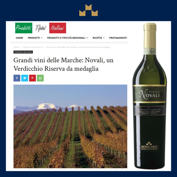 Prodotti Tipici Italiani | Grandi vini delle Marche: Novali, un Verdicchio Riserva da medaglia